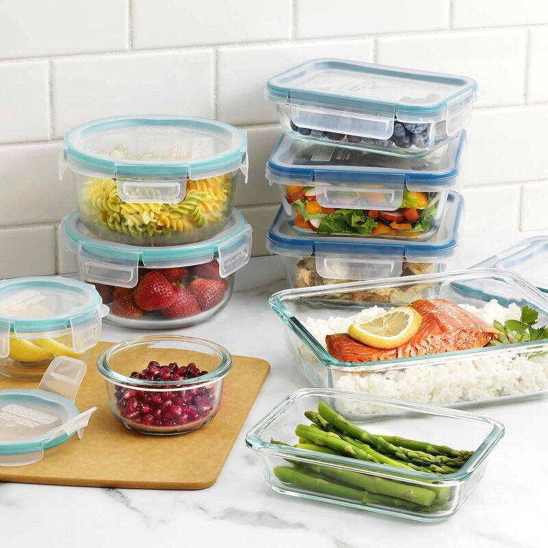 Set hộp Thủy Tinh Mỹ Cao Cấp 18 món Snapware Pyrex Glass Food Storage - ảnh sản phẩm 4