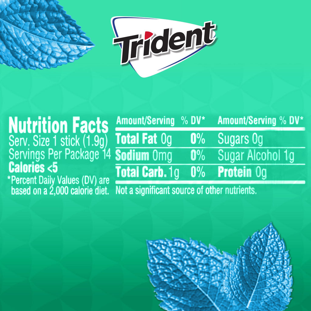 Trident Minty Sweet Twist Sugar Free Gum (1 vỉ 14 thanh) - hình ảnh chi tiết 4
