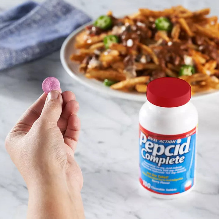 Viên ngậm giảm đau bao tử, ợ nóng Pepcid Dual Action Complete, 100 Chewable Tablets - hình ảnh chi tiết 3