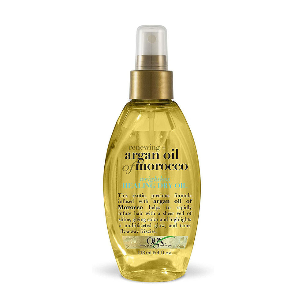 Xịt dưỡng tóc Biotin OGX Argan Oil Of Morocco Weightless Healing Dry Oil 118ml - hình ảnh sản phẩm chính