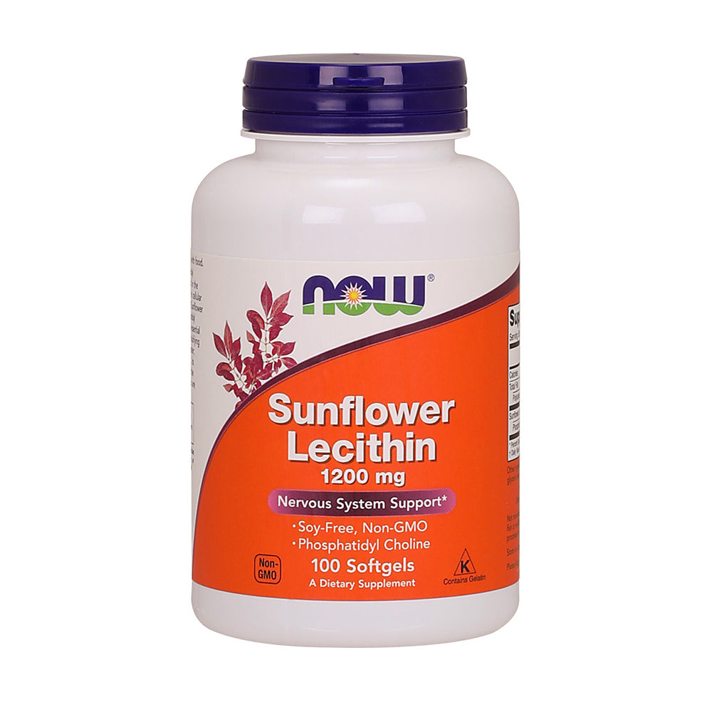 Viên uống chống tắc tia sữa Now Sunflower Lecithin 1200mg 100 viên - hình ảnh sản phẩm chính