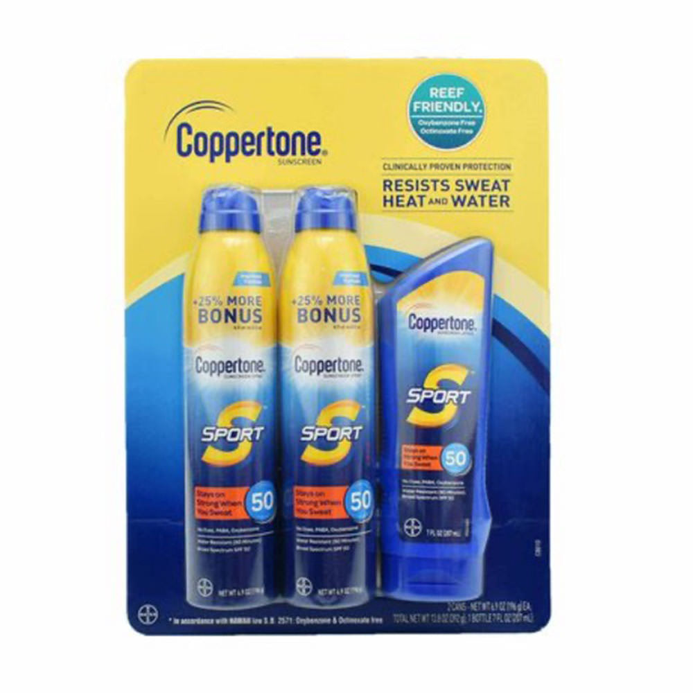 Kem Chống nắng Coopertone Sunscreen SPF50 bộ (2 xịt x196g+Lotion 207ml) - hình ảnh chi tiết 3