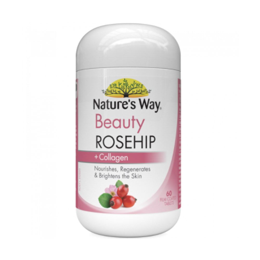 Viên uống Collagen trắng da Nature’s Way Beauty Rosehip Collagen 60 viên - hình ảnh sản phẩm chính
