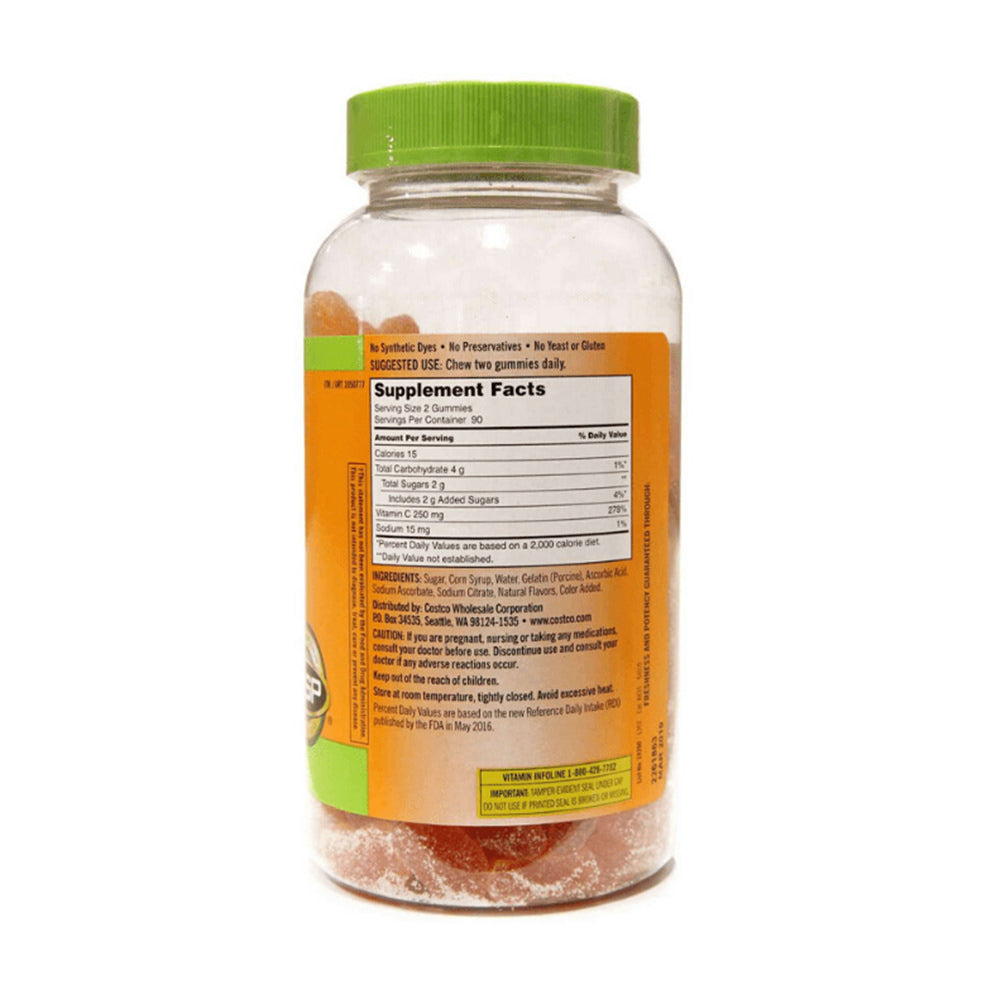 Kẹo C 250mg Adults Gummies Kirkland 180 viên - hình ảnh chi tiết 3