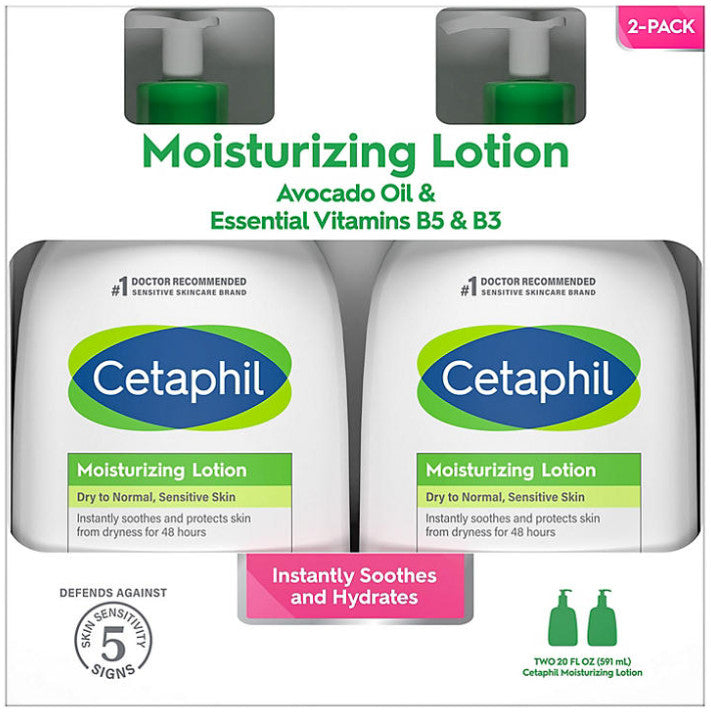 Set 2 Cetaphil Moisturizing Lotion Avocado Oil & Essential Vitamin B5 & B3 591ml - hình ảnh sản phẩm chính