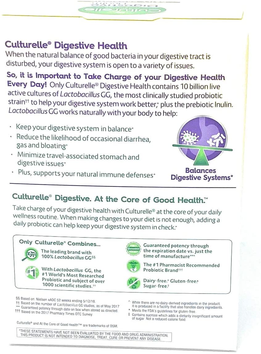 Viên uống hỗ trợ hệ tiêu hóa từ Culturelle Digestive Health Probiotic 80 viên - ảnh sản phẩm 3