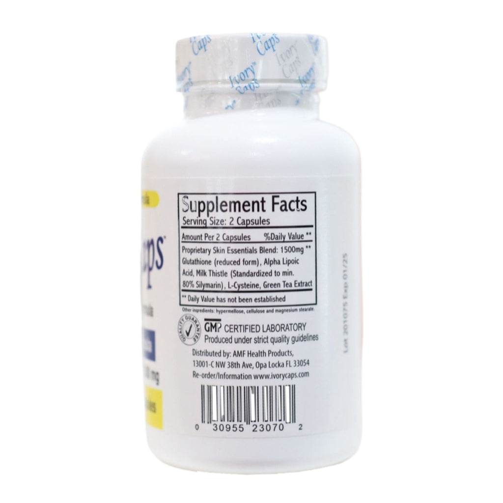 Viên uống giúp làm trắng da Glutathione Complex 1500mg Ivory Caps 60 viên của Mỹ - hình ảnh chi tiết 2
