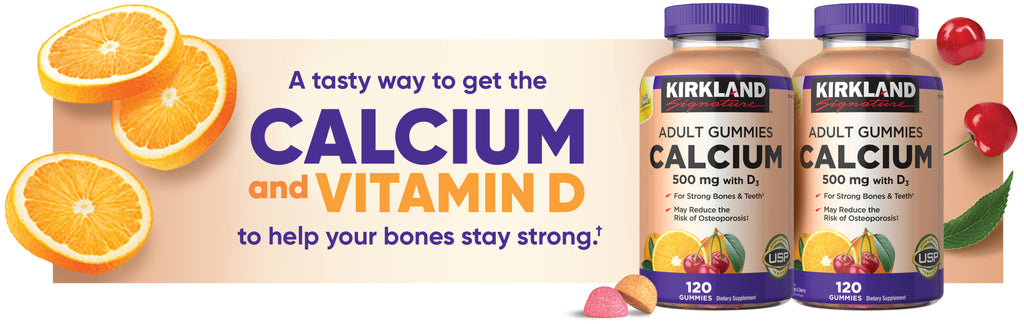 Kẹo dẻo vitamin dành cho người lớn Calcium 500mg with D3 Gummy 120 viên của Mỹ - hình ảnh chi tiết 3