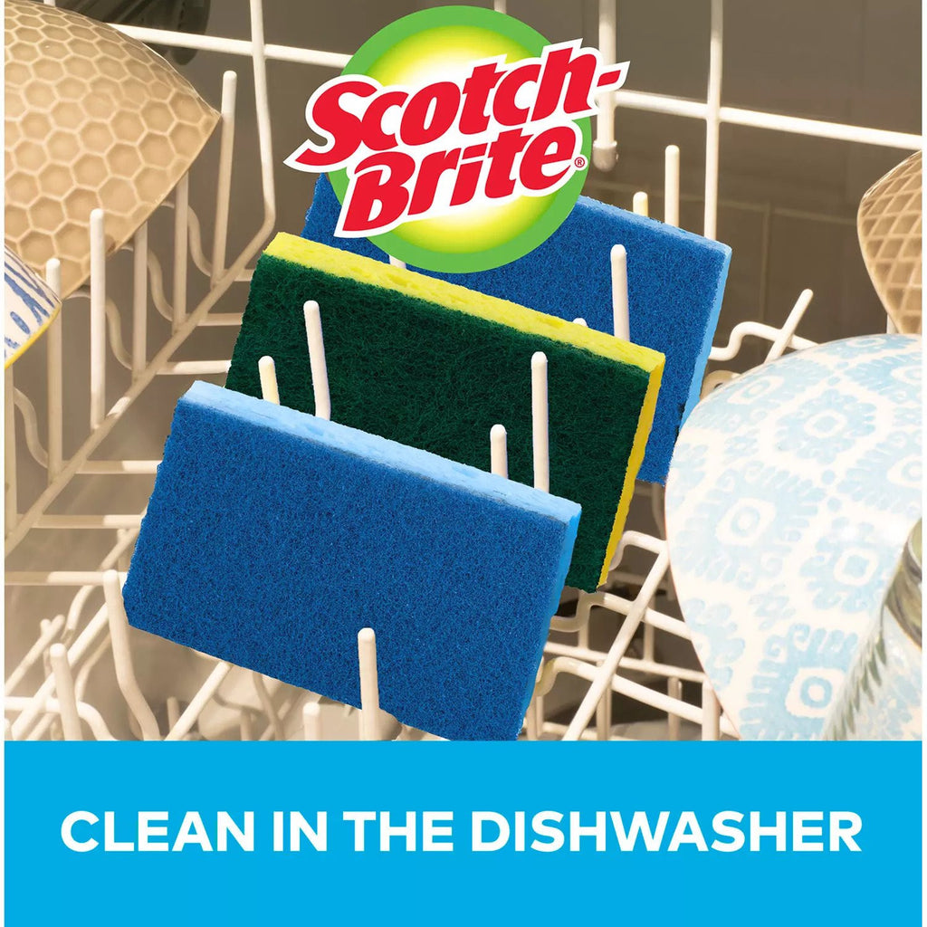 Miếng rửa chén siêu sạch Scotch-Brite Non-Scratch Sponge, 21-count (Xanh) - ảnh sản phẩm 4