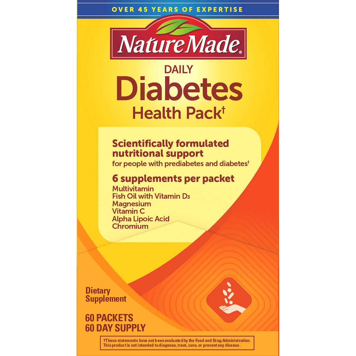 Vitamin cho người tiểu đường Diabetes Health Pack Nature Made 60 gói của Mỹ - hình ảnh sản phẩm chính