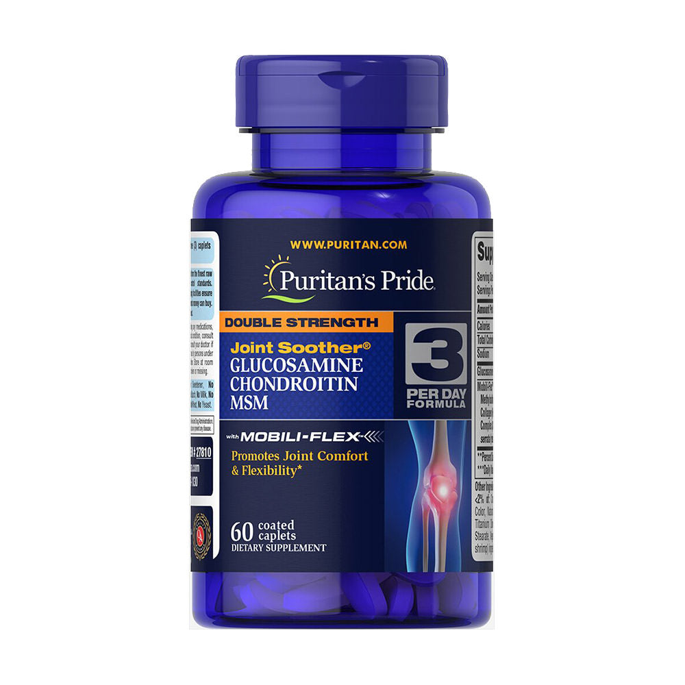 Viên uống hổ trợ xương khớp Puritan's Pride Glucosamine Chondroitin MSM 60 viên (Số 3) - hình ảnh sản phẩm chính