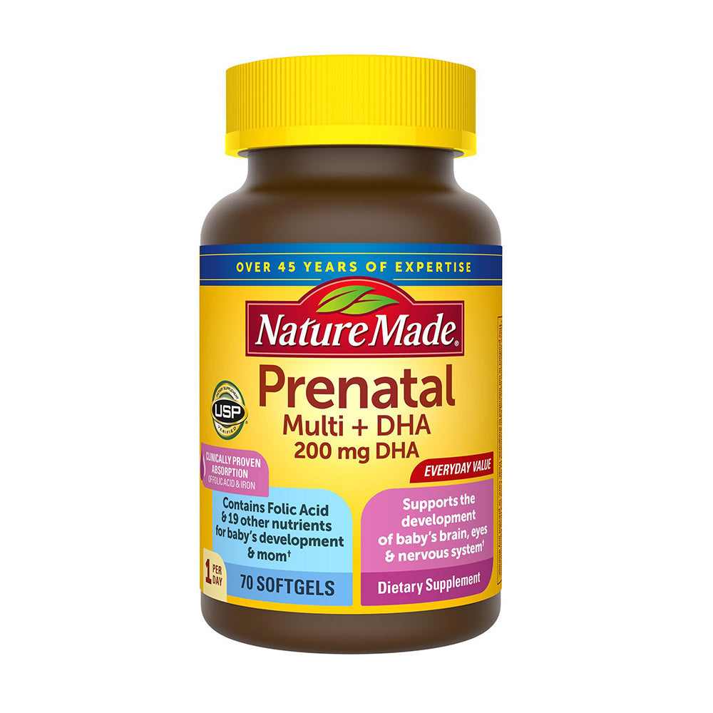 Viên uống cho bà bầu Nature Made Prenatal Multi DHA loại 70 viên - hình ảnh sản phẩm chính