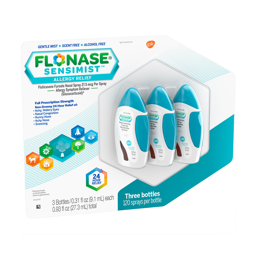 Chai xịt giảm viêm mũi dị ứng Flonase Sensimist Allergy Relief 3 ống (xanh dương) - hình ảnh chi tiết 2