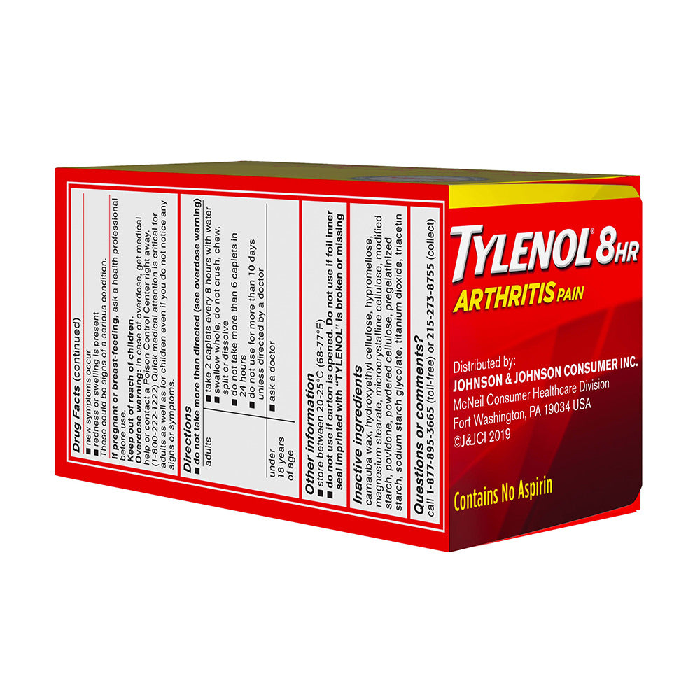Giảm đau hạ sốt Tylenol 8Hr Arthritis Pain 650mg 225 Caplets - hình ảnh chi tiết 5