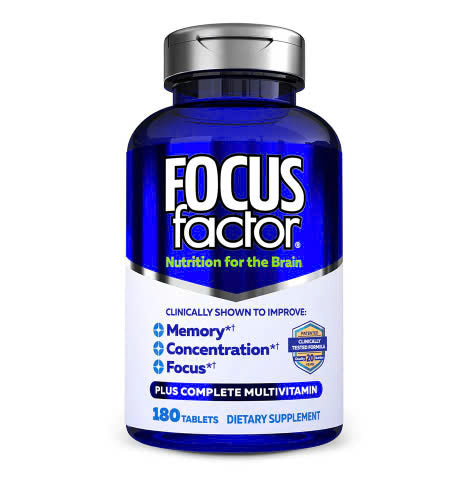Viên uống giúp tăng cường trí nhớ, giảm stress Focus Factor 180 viên của Mỹ - hình ảnh sản phẩm chính