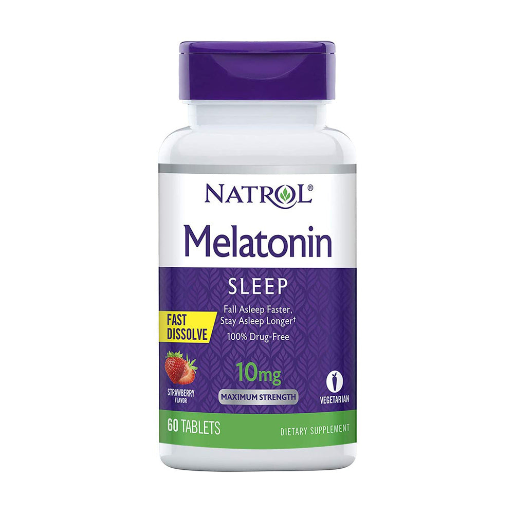 Viên uống cải thiện giấc ngủ Natrol Melatonin 10mg Fast Dissolve 60 viên của Mỹ - hình ảnh sản phẩm chính