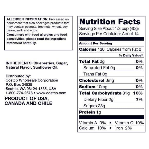 Việt Quất sấy khô Kirkland Signature Whole Dried Blueberries 567g - hình ảnh chi tiết 3