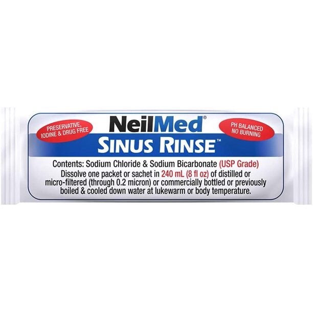 Bộ sản phẩm nước muối rửa mũi (nước muối sinh lý) Neilmed Rinse 100 gói - hình ảnh chi tiết 5
