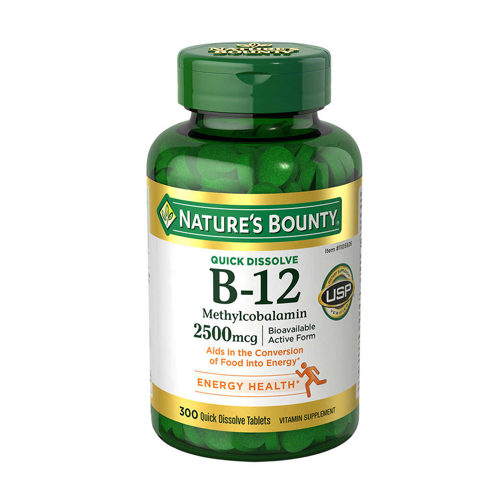 Viên uống Nature’s Bounty Vitamin B12 2500mcg 300 viên của Mỹ - hình ảnh sản phẩm chính