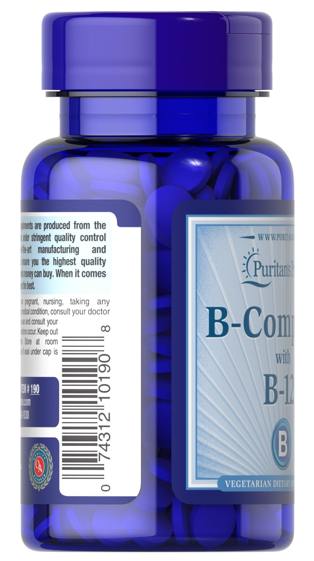 Viên uống bổ sung B-Complex with B12 Puritan's Pride 90 viên - hình ảnh chi tiết 3