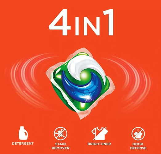 Viên giặt Tide Pods 4 trong 1 Downy 2.85kg (104 viên) - hình ảnh chi tiết 3