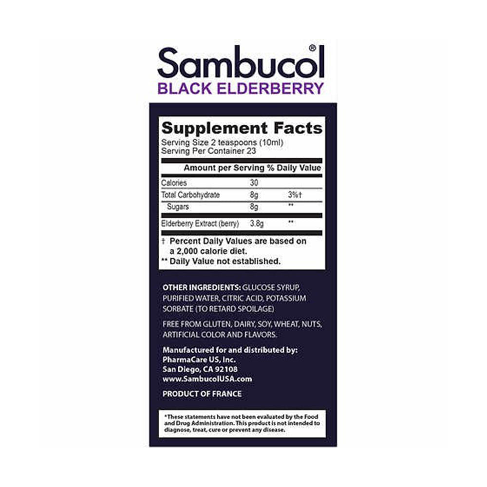 Siro Sambucol tăng đề kháng Sambucol Black Elderberry Immune Support 230ml x 2 chai - hình ảnh chi tiết 2