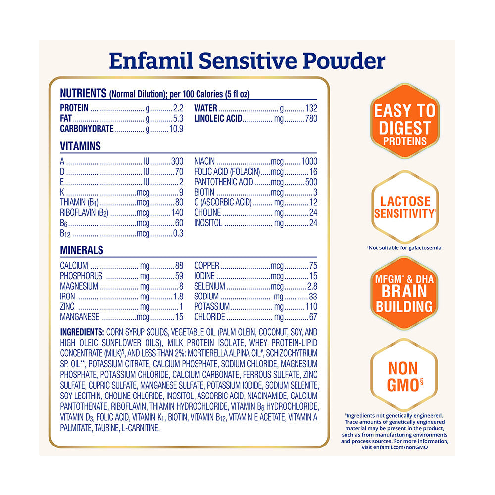 Sữa Enfamil cho bé hay nôn trớ từ 0-12 tháng Enfamil Neuro Pro Sensitive 553g (Cam) - hình ảnh chi tiết 5