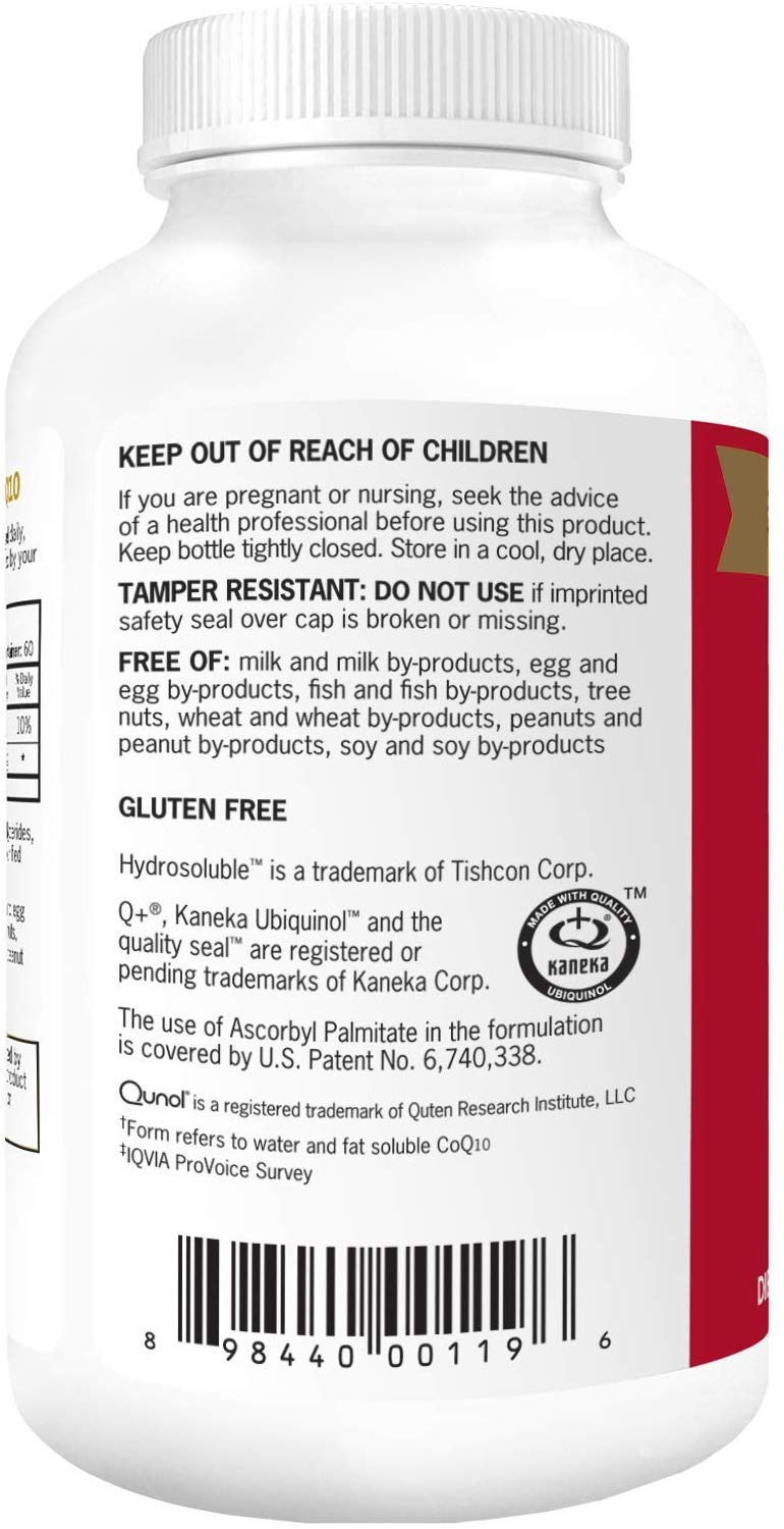 Viên uống bổ tim hấp thu nhanh Qunol Mega CoQ10 Ubiquinol 100mg 120 viên - ảnh sản phẩm 2