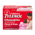 Viên nhai hạ sốt trẻ em Children's Tylenol Pain + Fever Relief Chewables - Acetaminophen - Grape - 24 viên - hình ảnh sản phẩm chính