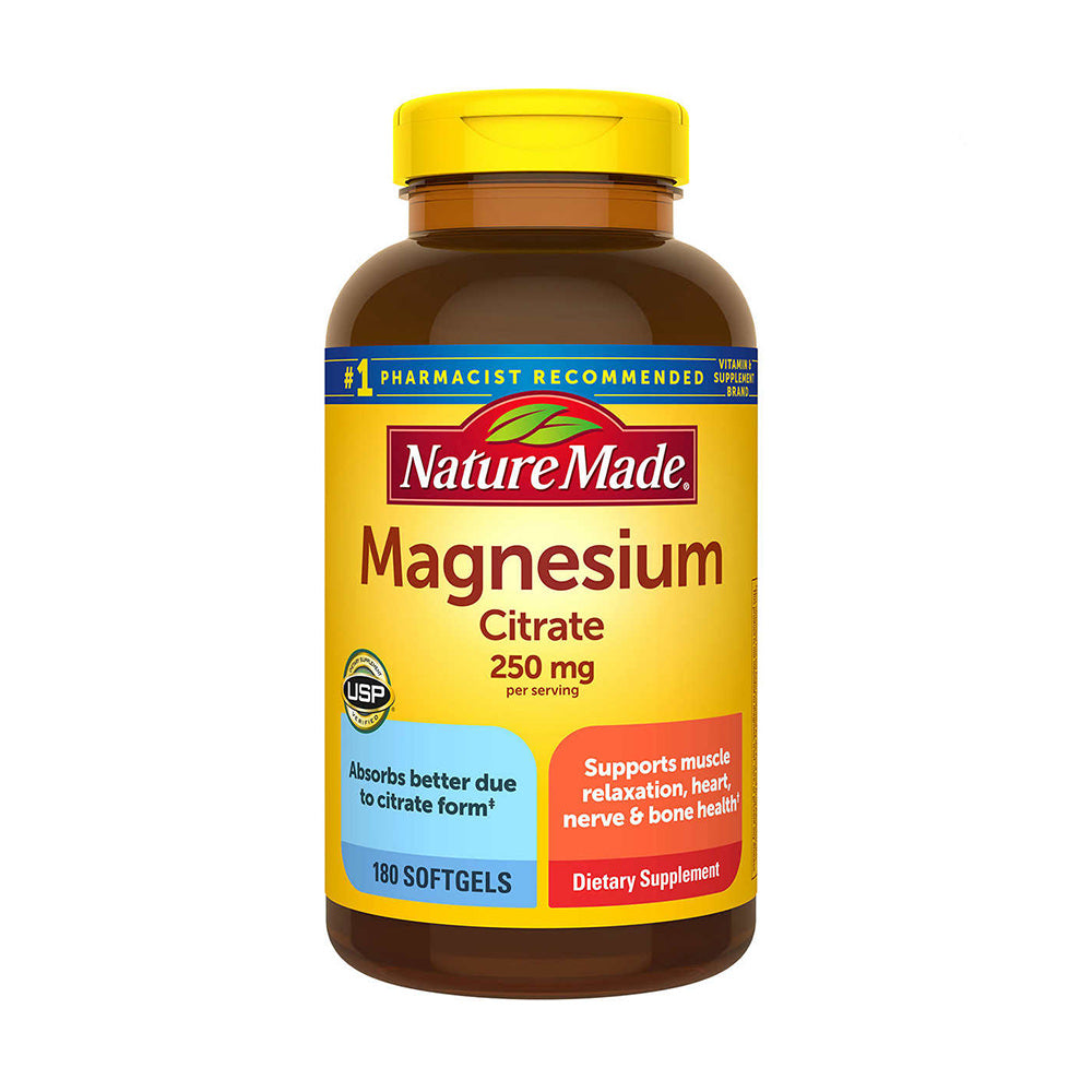 Viên uống Nature Made bổ sung Magnesium Citrate 250 mg., 180 Viên của Mỹ - ảnh sản phẩm 1