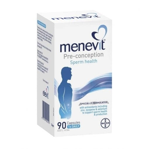 Hỗ trợ sinh sản cho nam giới Menevit Bayer 90 viên của Úc - hình ảnh sản phẩm chính