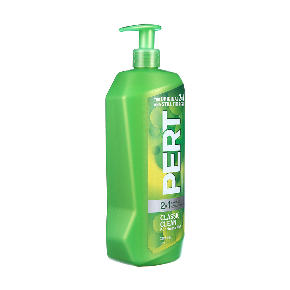 Dầu gội + xả Pert 2 in 1 Plus Classic Clean For Normal Hair 1 lít của Mỹ - hình ảnh chi tiết 2