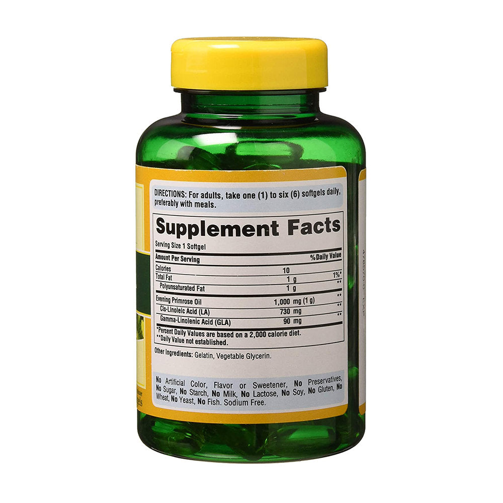 Tinh dầu Hoa Anh Thảo Puritan’s Pride Evening Primrose Oil 1000mg 120 viên Mỹ - hình ảnh chi tiết 4