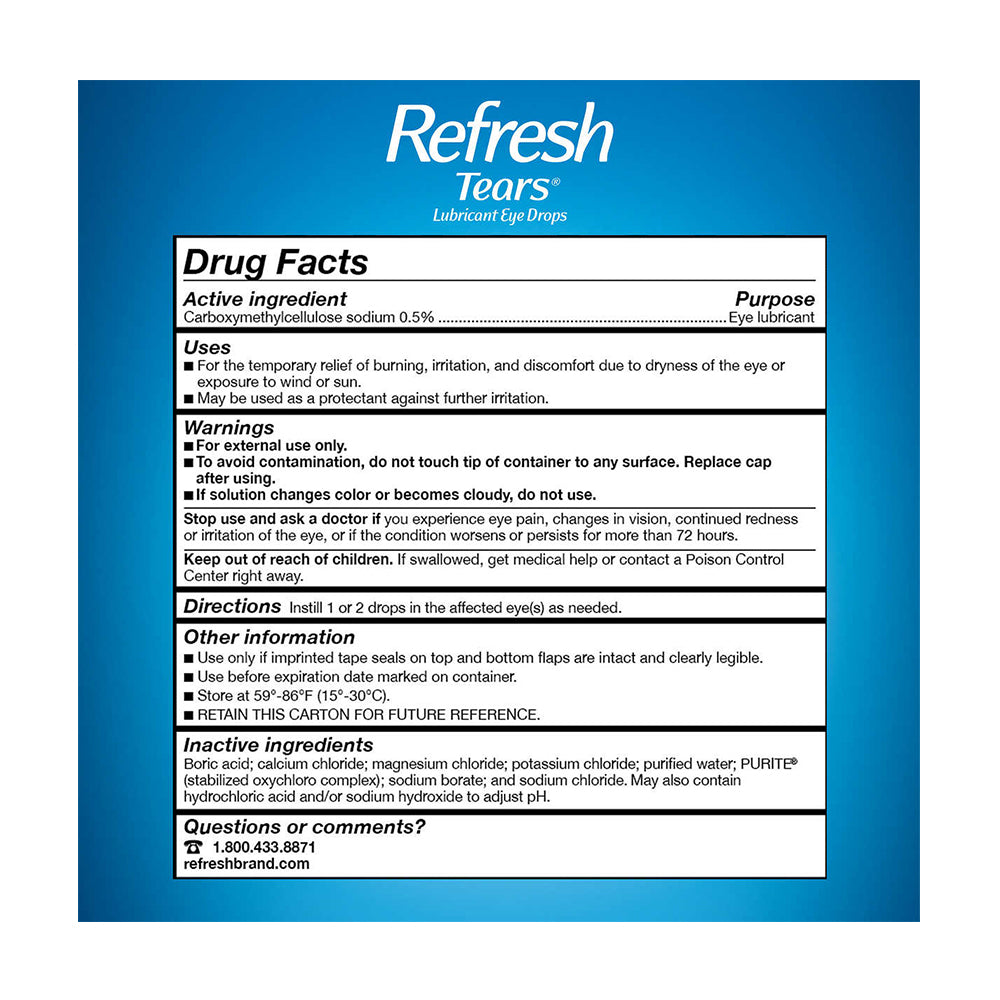 Thuốc nhỏ mắt Refresh Tears Lubricant Eye Drops Multi-Pack, 65 ml của Mỹ - hình ảnh chi tiết 3