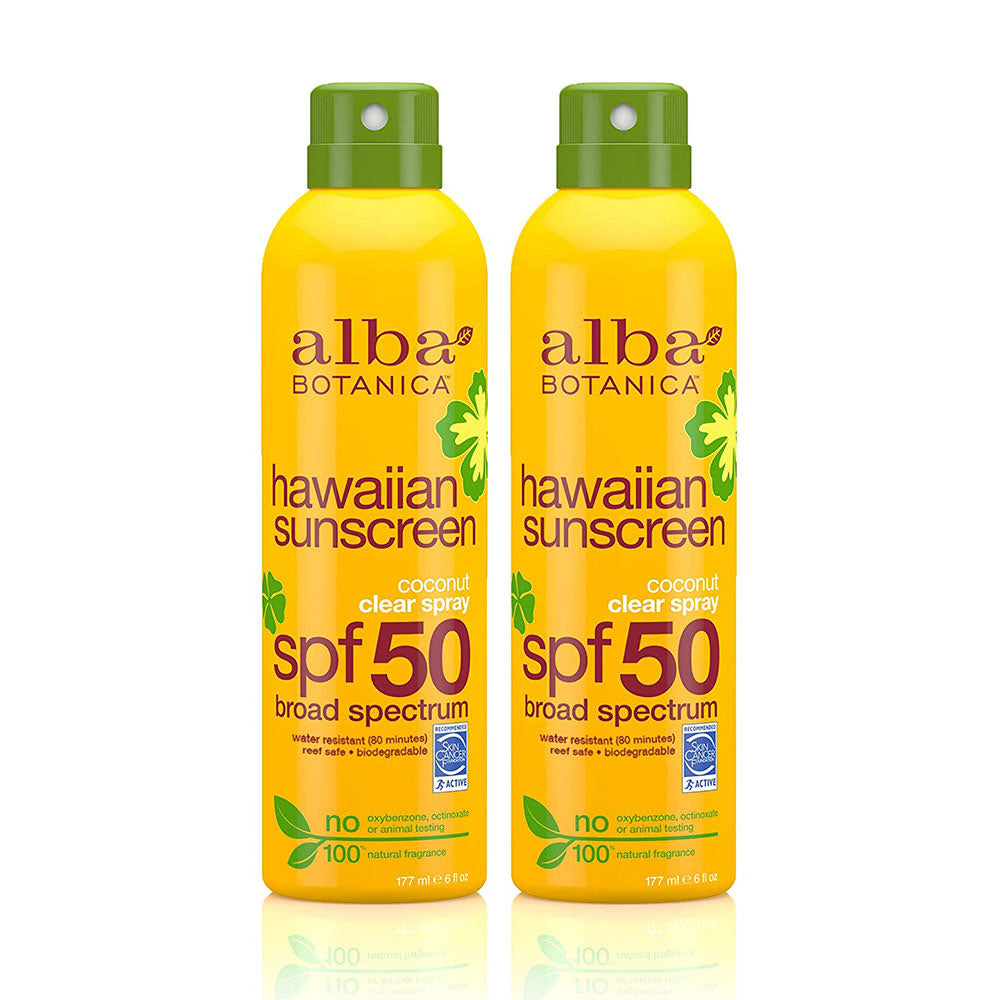 Xịt chống nắng Alba Botanica Hawaiian Sunscreen Spray SPF50 Set 2 chai - hình ảnh chi tiết 2