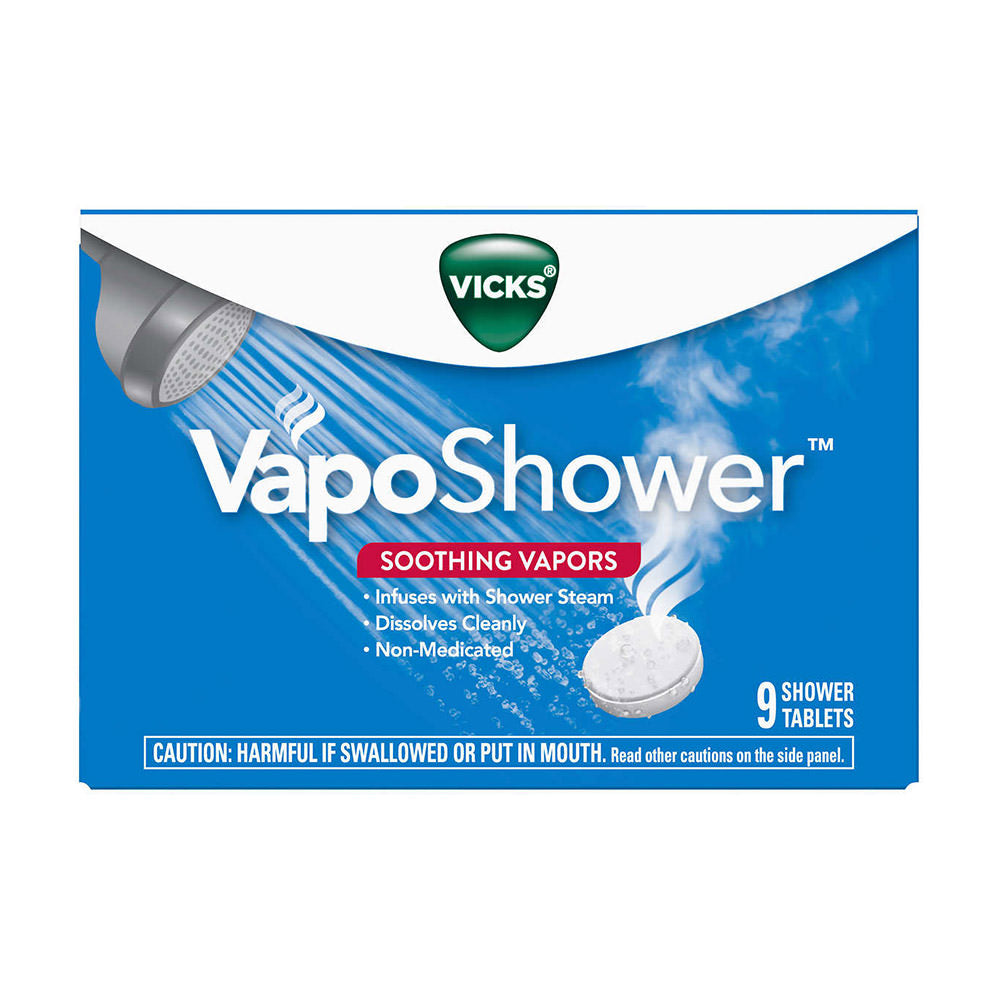 Viên Xông Tắm Giải Cảm, Giảm Mệt Mõi, Stress Vicks VapoShower, 9 Shower Tablets - hình ảnh sản phẩm chính