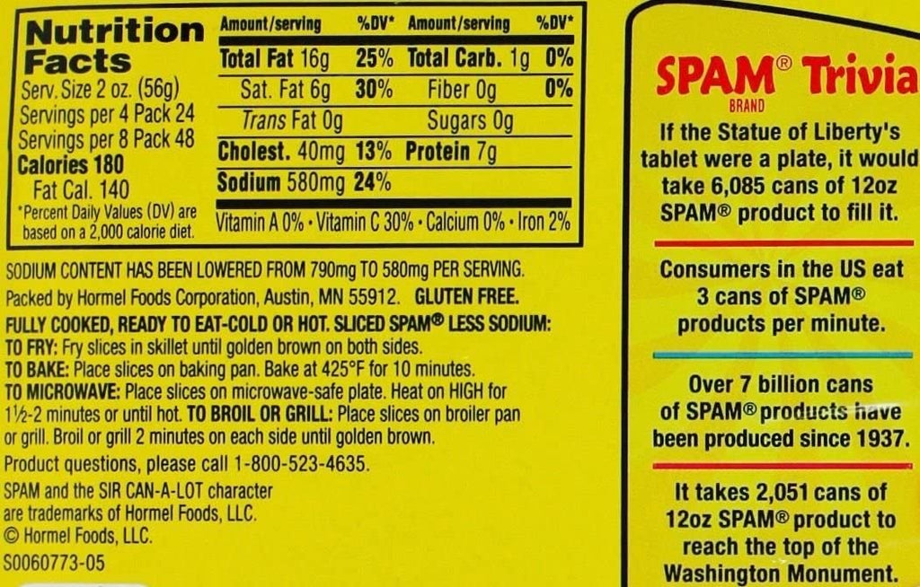 Thịt hộp Glorious Spam 25% Less Sodium 340g - ảnh sản phẩm 2
