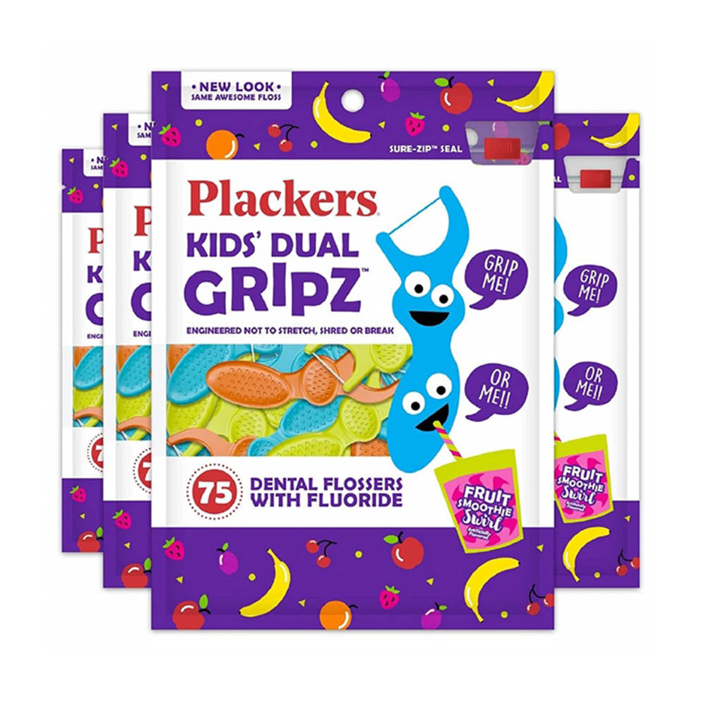 Tăm chỉ nha khoa cho trẻ em Plackers Kids' Dual GRIPZ 75 chiếc của Mỹ - hình ảnh sản phẩm chính