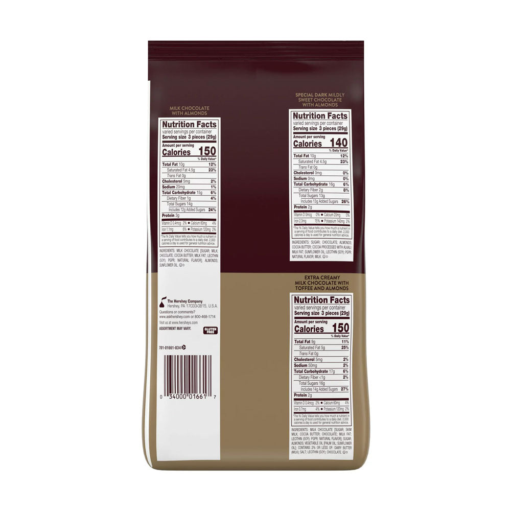 Socola hạnh nhân Hershey’s Nuggets Chocolate 145pcs 1,47kg - hình ảnh chi tiết 2