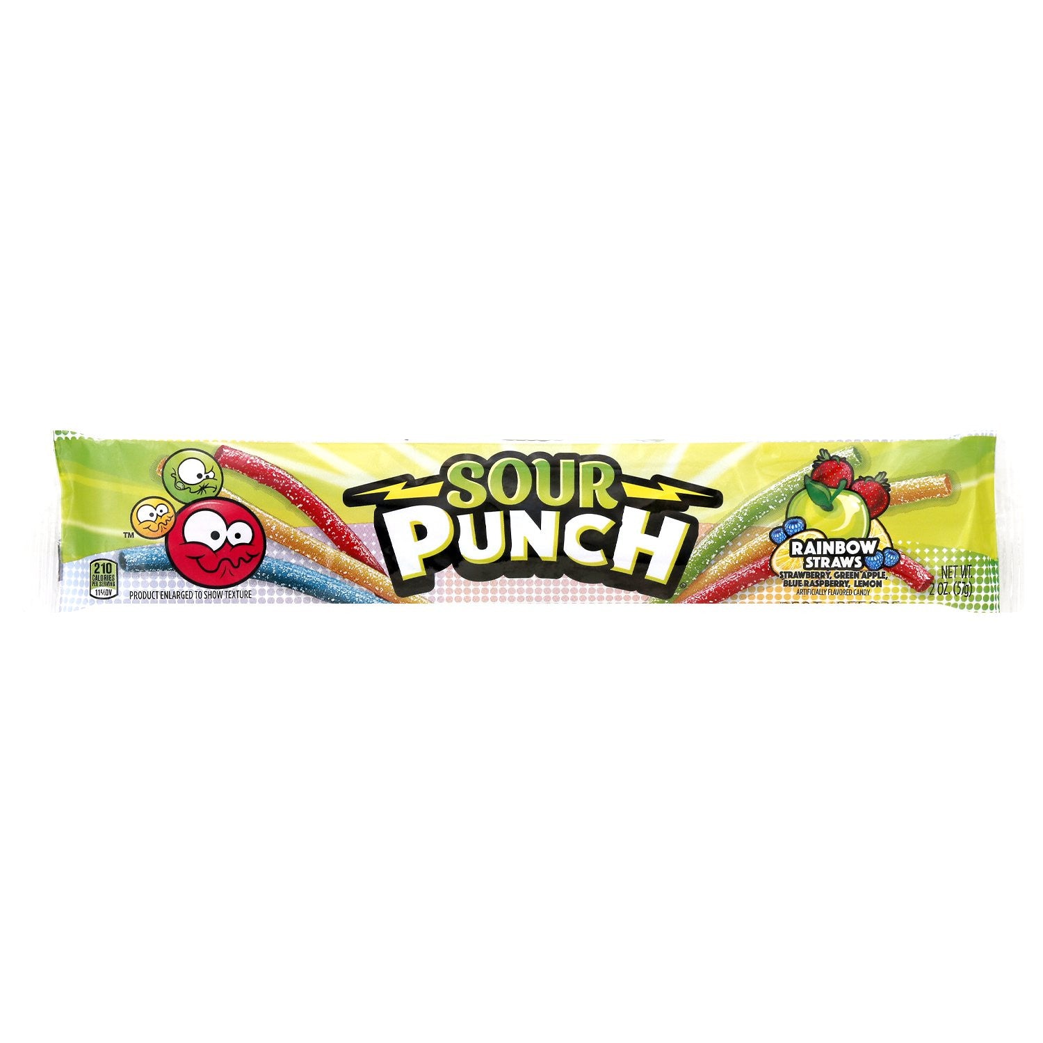 Kẹo Sour Punch Rainbow Straws 57g - hình ảnh chi tiết 2