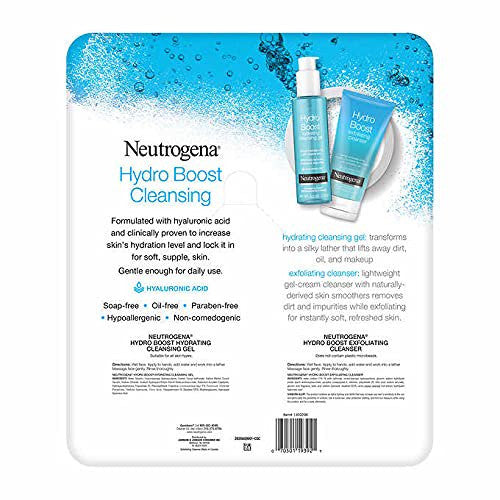 Set Sửa Rửa Mặt Cấp Ẩm Và Tẩy Tế Bào Chết Neutrogena Hydro Boost Cleanse & Exfoliate (170gx1 & 141gx2) - hình ảnh chi tiết 3