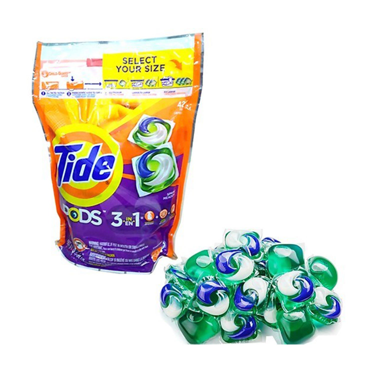 Viên giặt bột giặt Tide Pods của Mỹ bịch 42 viên Spring Meadow - ảnh sản phẩm 1