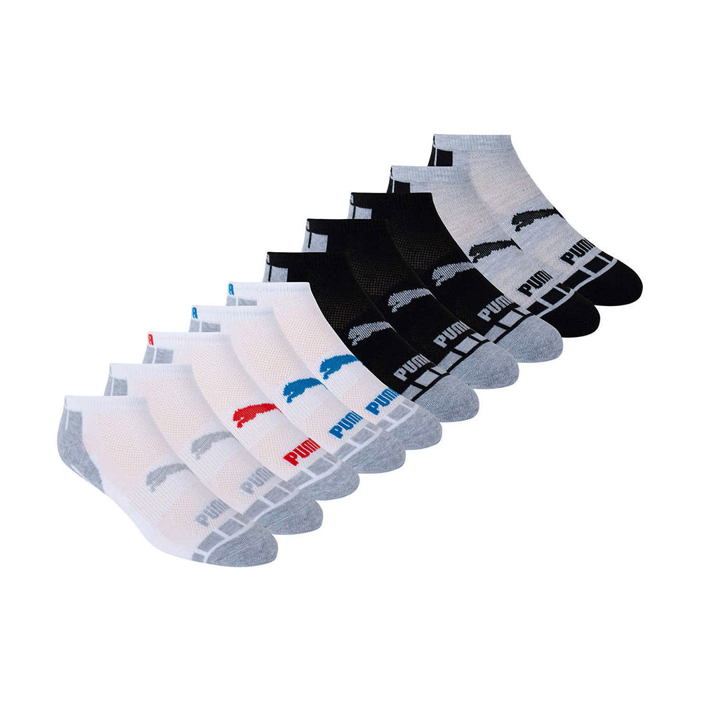Vớ ngắn Puma dành cho giới trẻ Youth Low Cut Socks, 10-pair, Black/White - hình ảnh chi tiết 2