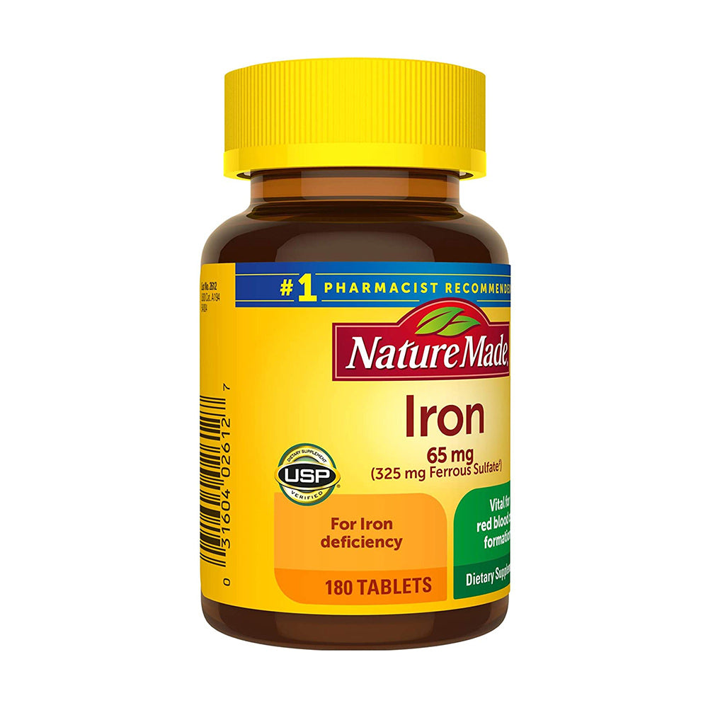 Viên uống bổ sung sắt Nature Made Iron 65mg 180 viên của Mỹ - hình ảnh chi tiết 2