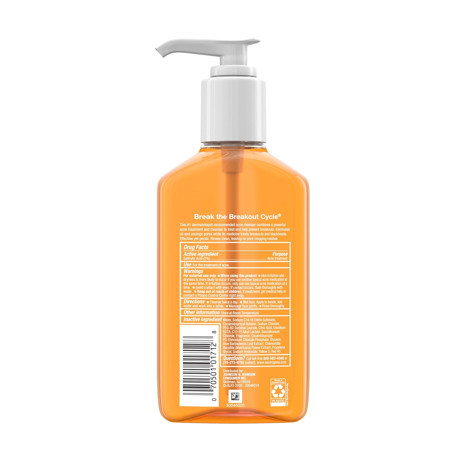 Rửa Mặt Trị Mụn Neutrogena Oil-Free Acne Wash 269ml từ Mỹ - ảnh sản phẩm 2