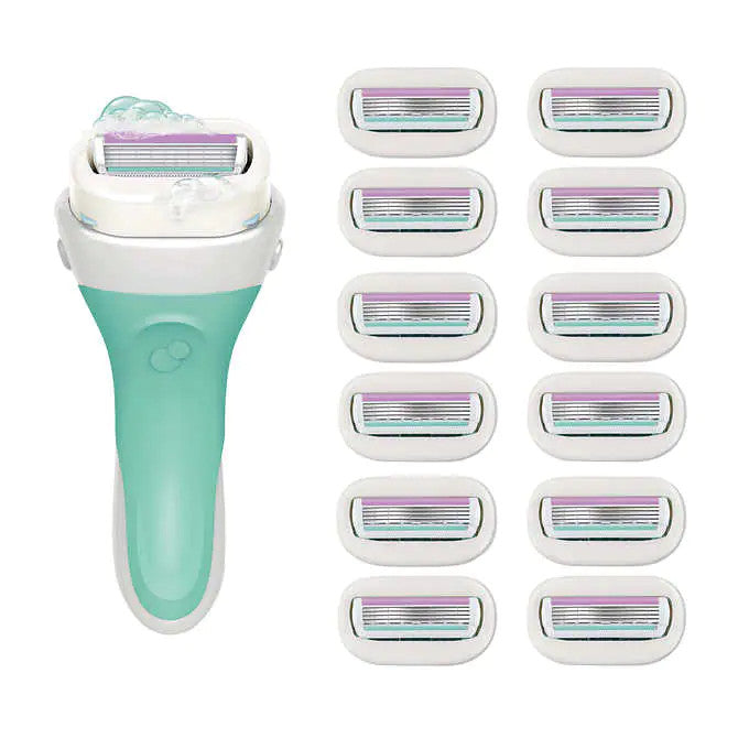 Bộ Cạo Nữ Schick Intuition Sensitive Care Razor + 13 Cartridges - hình ảnh chi tiết 2