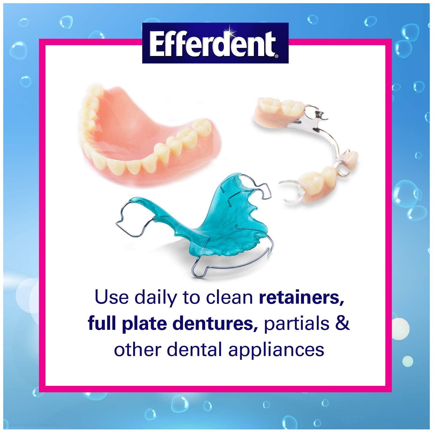 Viên vệ sinh răng giả Efferdent Anti-Bacterial Denture Cleanser 126 viên - hình ảnh chi tiết 4