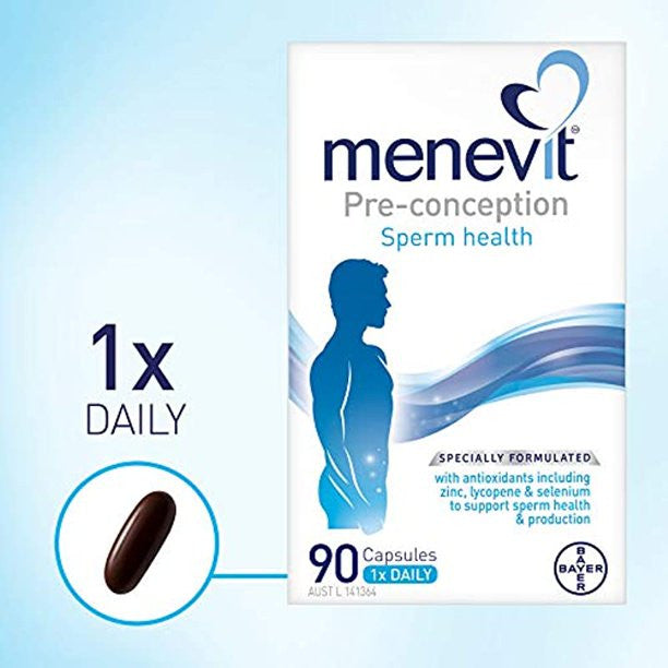 Hỗ trợ sinh sản cho nam giới Menevit Bayer 90 viên của Úc - hình ảnh chi tiết 2