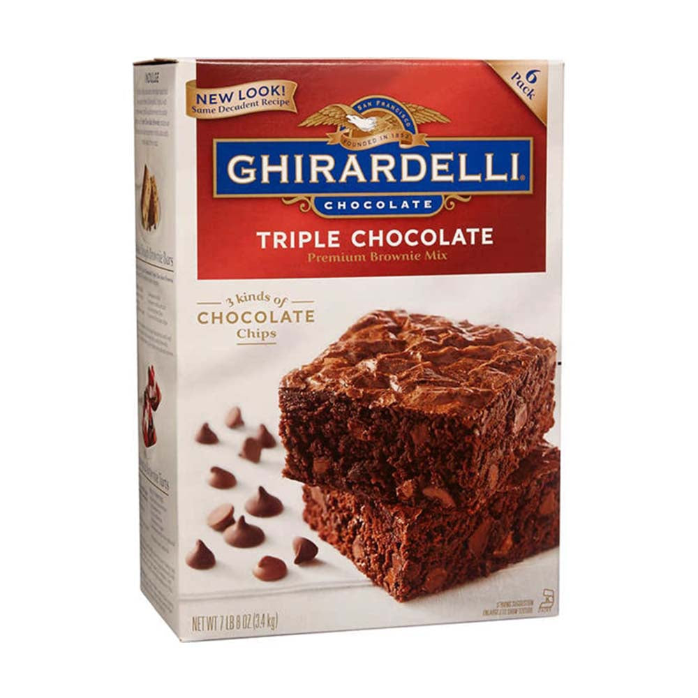 Bột Socola cao cấp Ghirardelli Triple Chocolate Premium Brownie Mix 3.4kg - hình ảnh sản phẩm chính