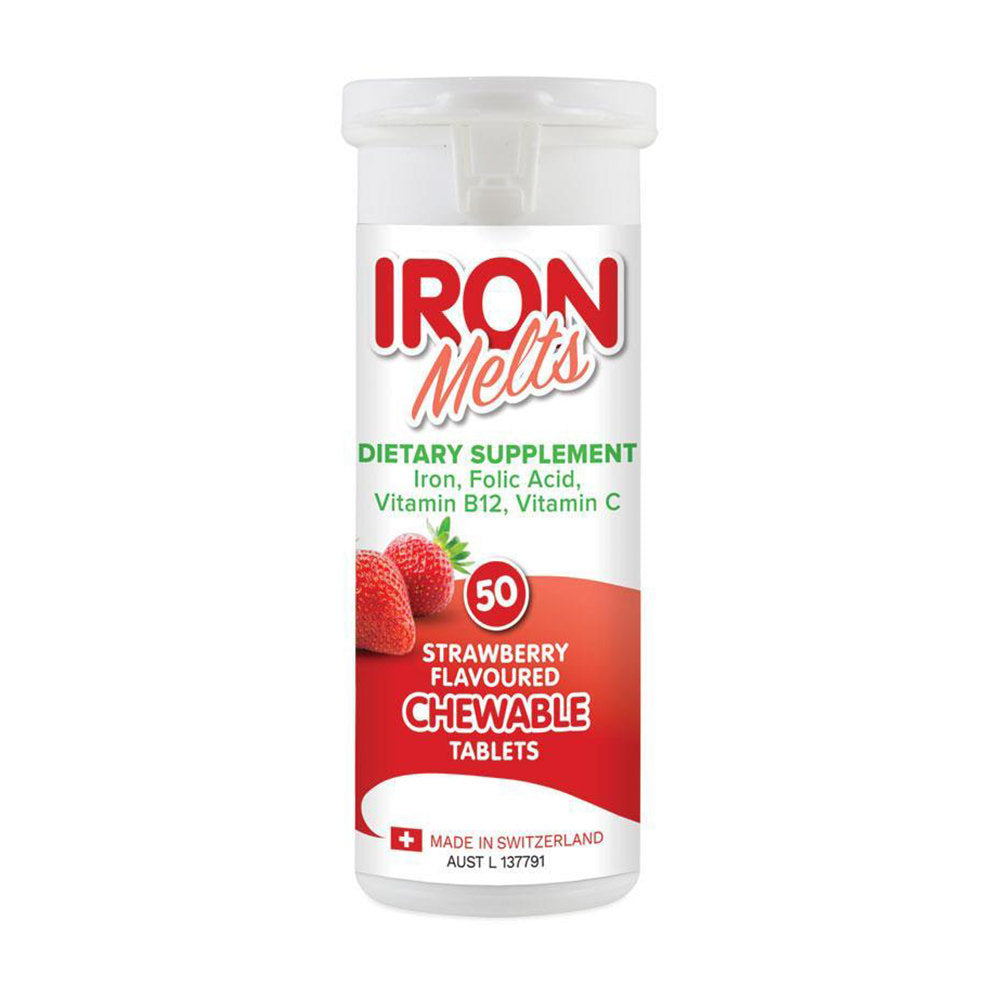 Viên Ngậm Bổ Sung Sắt Iron Melts Vị Dâu 50 Viên - hình ảnh sản phẩm chính